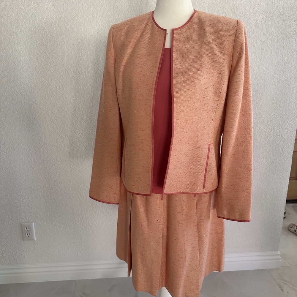 Amanda Smith Coral Textured Suit